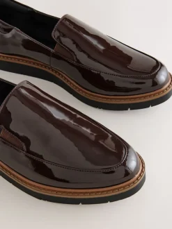 Ruimvallend En Extraruimvallend|Lage Schoenen|Next - Forever Comfort® Slip On Clean Chunky Sole Loafers Bruin gepantenteerd