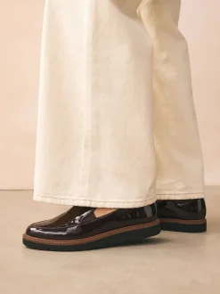 Ruimvallend En Extraruimvallend|Lage Schoenen|Next - Forever Comfort® Slip On Clean Chunky Sole Loafers Bruin gepantenteerd