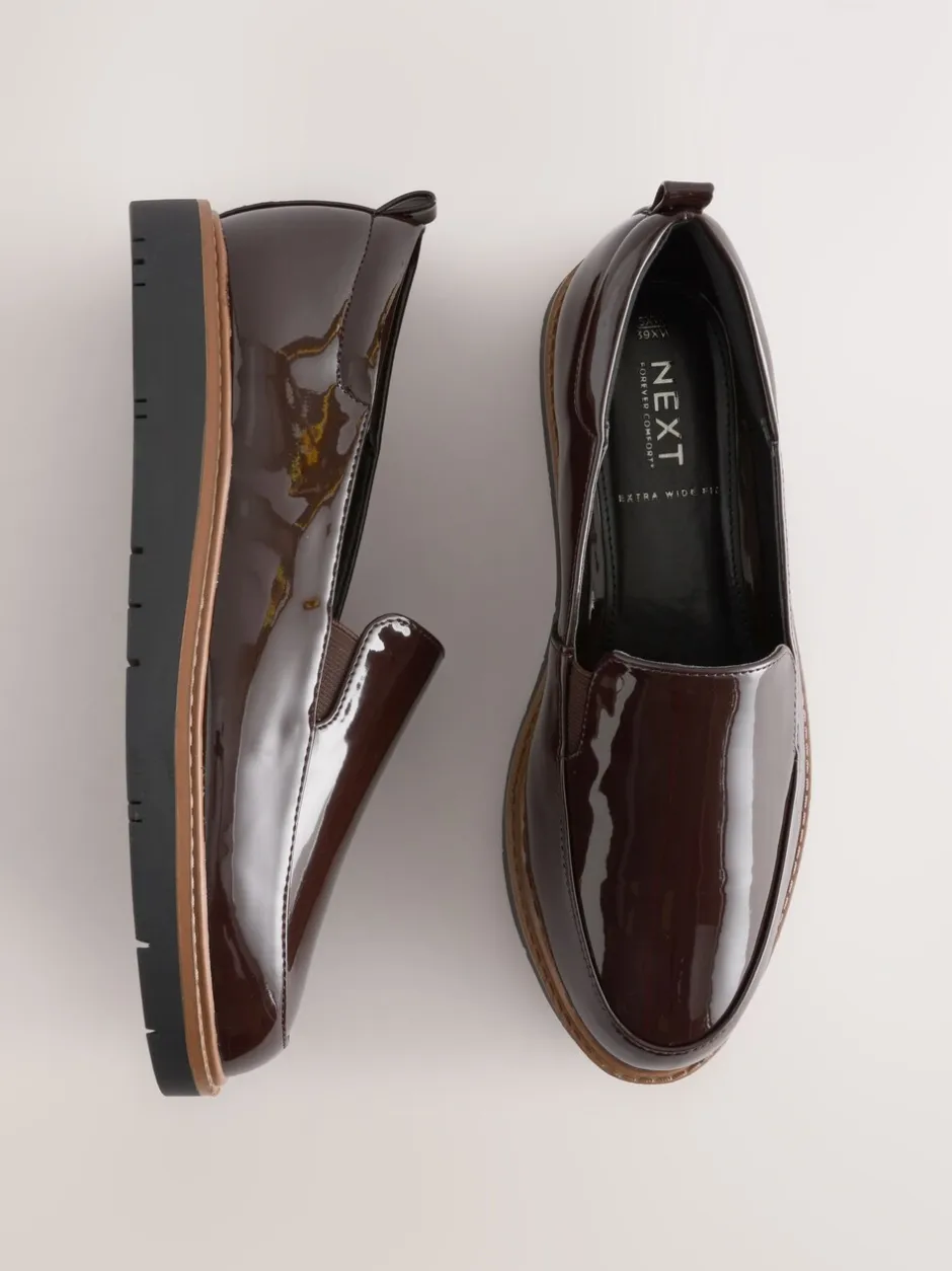 Lage Schoenen*Next Bruin gepantenteerd - Forever Comfort® Slip On Clean Chunky Sole Loafers