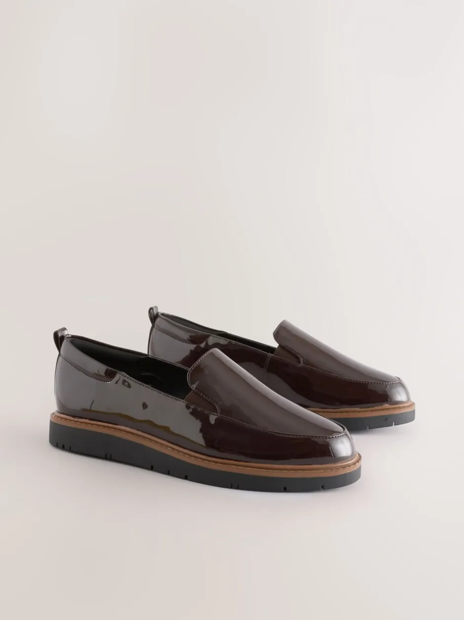 Lage Schoenen*Next Bruin gepantenteerd - Forever Comfort® Slip On Clean Chunky Sole Loafers