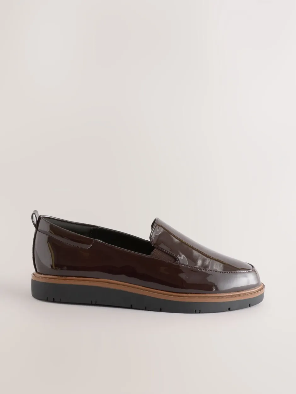 Lage Schoenen*Next Bruin gepantenteerd - Forever Comfort® Slip On Clean Chunky Sole Loafers