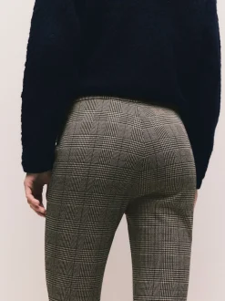 Leggings En Joggingbroeken|Next - Legging van ponte-stof Bruin geruit