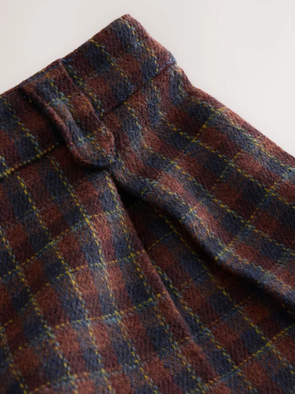 Shorts En Rokken*Next Bruin geruit - Shorts met geplooide voorkant (3-16jr)