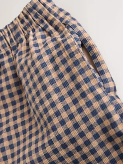 Broeken En Leggings|Next Bruin gingham-ruit - Pull-on corduroy broeken (3-16jr)