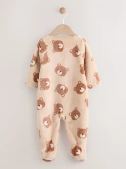 Babypakjes En Babypyjama's*Next - Fleece babypyjama Bruin met beer
