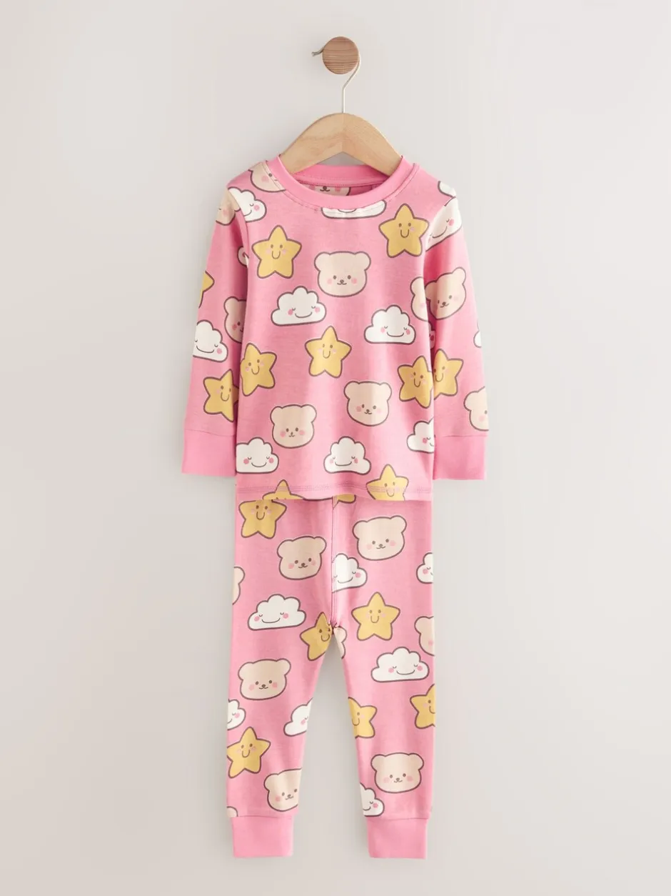 Nachtkleding En Pyjama's|Pyjama's|Next - Verpakking van 3 knusse pyjama's (9 mnd-9 jr) Bruin met beer/Ster