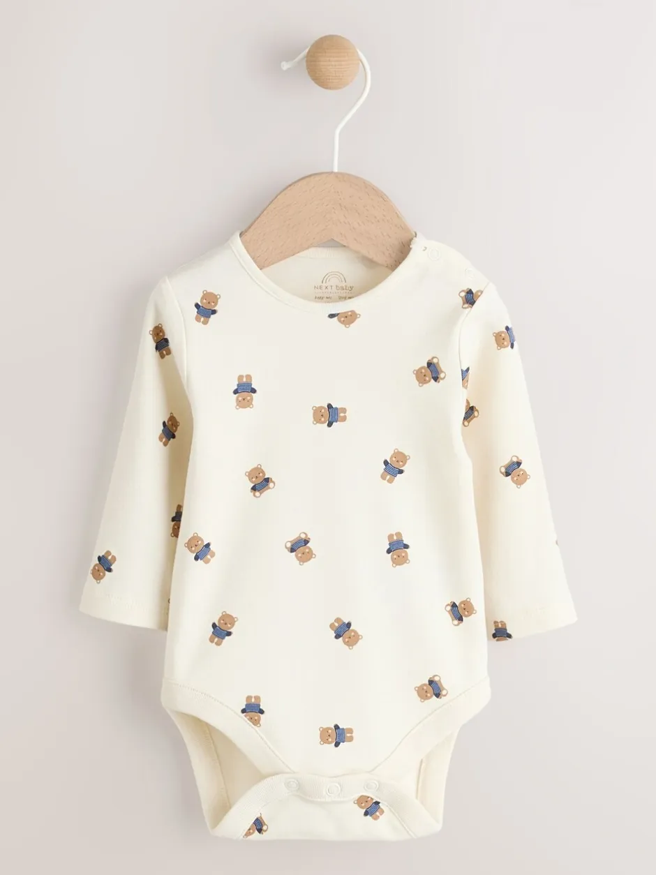 Rompertjes En Tuinbroeken|Sets En Outfits*Next Bruin met bruine beer - Corduroy bretelbroeken en Bodysuit set (0mnd-2jr)