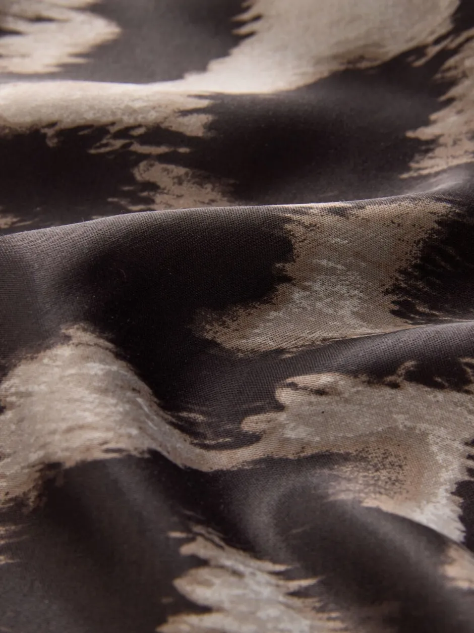 Rokken*Next - Satijnen midirok Bruin met dierenprint