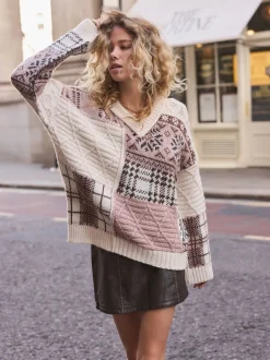 Rokken|Next - Minirok van imitatieleer Bruin met distressed-effect