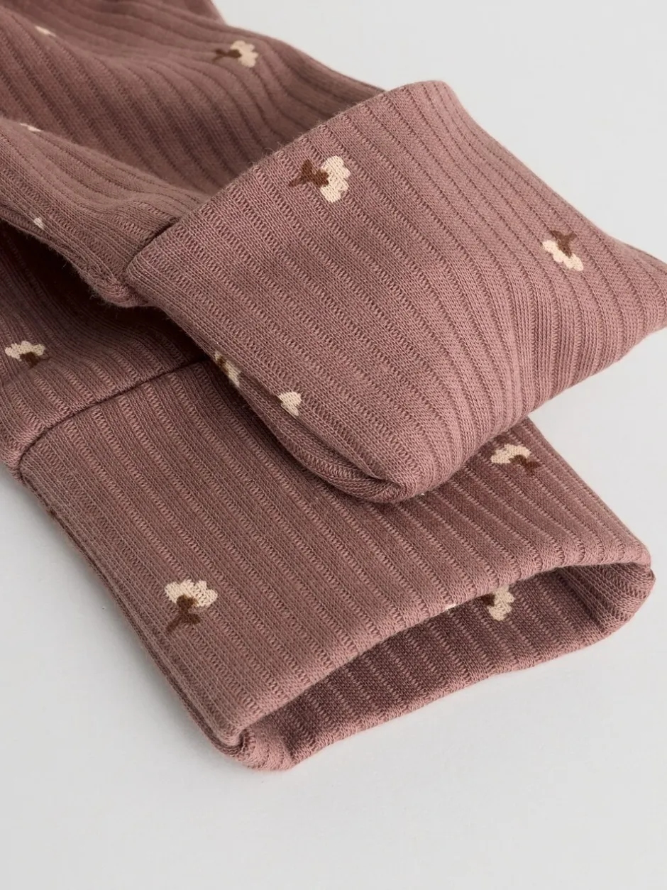 Multipacks|Babypakjes En Babypyjama's|Next Bruin met fijne bloemenprint - Verpakking van 3 babypyjama's (0-2jr)