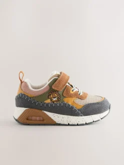 Babyschoenen|Sneakers*Next Bruin met leeuw - Elastische sportschoenen