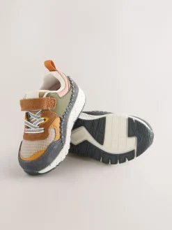 Babyschoenen|Sneakers*Next Bruin met leeuw - Elastische sportschoenen
