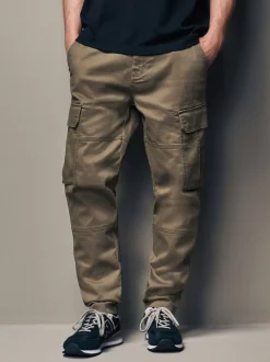Broeken En Chino's*Next Bruin met paddenstoel - Slim Fit - Katoenen cargostretchbroek