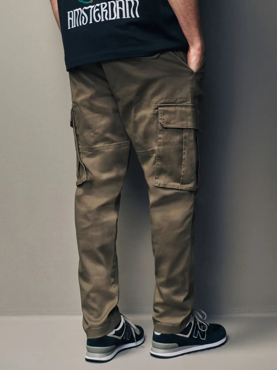Broeken En Chino's*Next Bruin met paddenstoel - Slim Fit - Katoenen cargostretchbroek