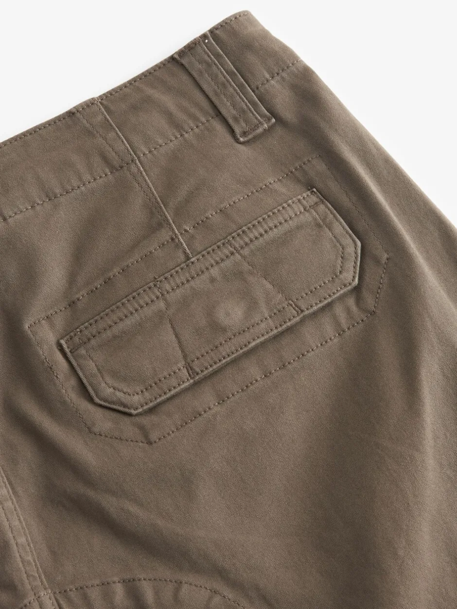Broeken En Chino's|Next Bruin met paddenstoel - Straight fit - Katoenen cargostretchbroek