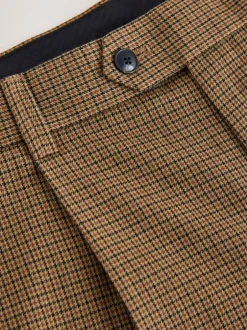 Formele Broek|Next Bruin pied-de-poule - Slim Fit - Smart Textured Trousers