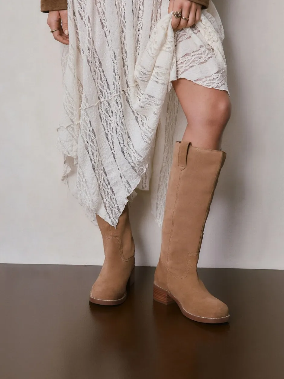 Boots|Next - Forever Comfort® kniehoge instaplaarzen Bruin suède
