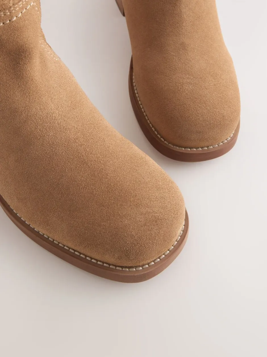 Boots|Next - Forever Comfort® kniehoge instaplaarzen Bruin suède