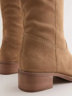 Boots|Next - Forever Comfort® kniehoge instaplaarzen Bruin suède