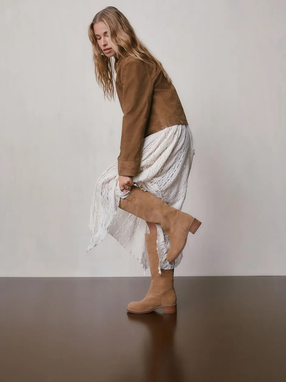 Boots|Next - Forever Comfort® kniehoge instaplaarzen Bruin suède