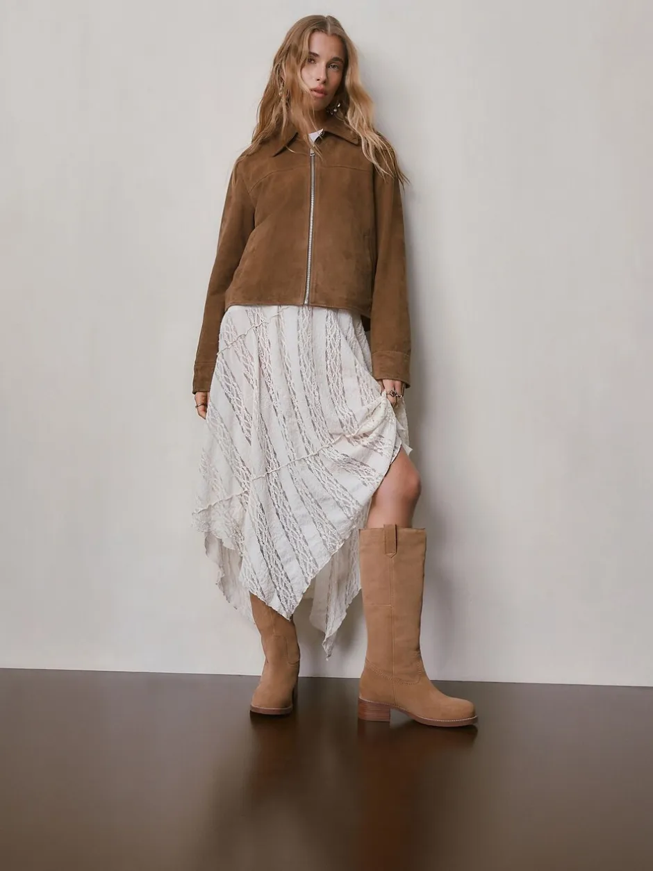Boots|Next - Forever Comfort® kniehoge instaplaarzen Bruin suède