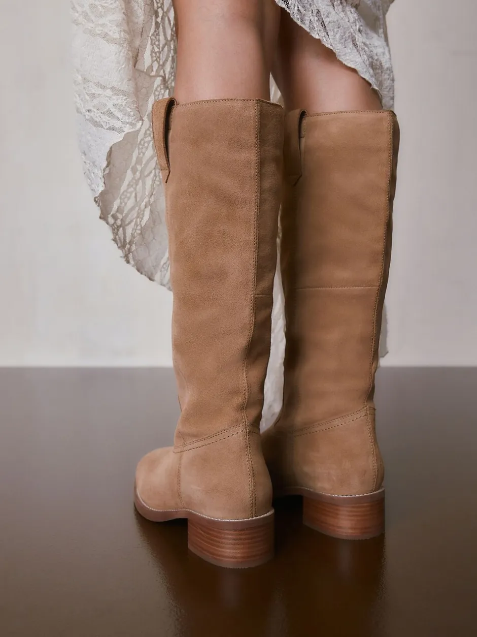 Boots|Next - Forever Comfort® kniehoge instaplaarzen Bruin suède