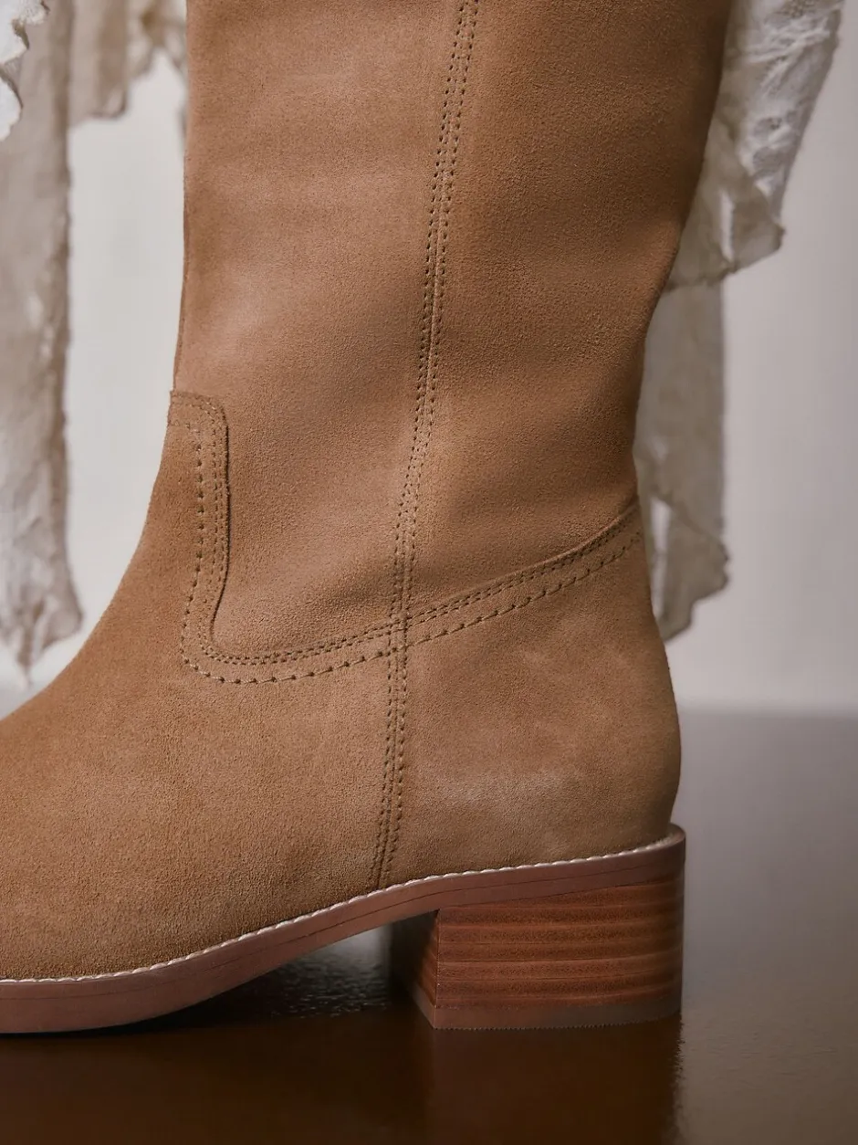 Boots|Next - Forever Comfort® kniehoge instaplaarzen Bruin suède