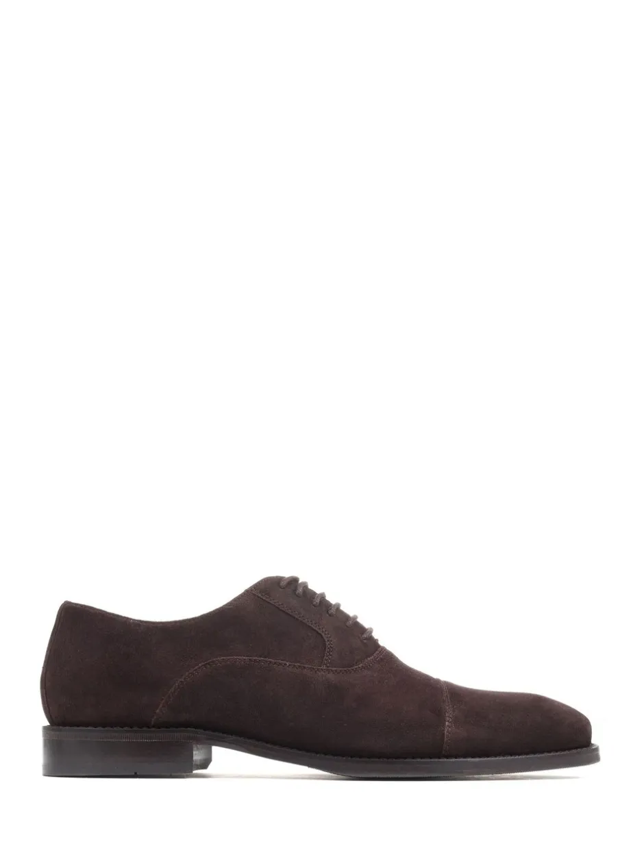 Formele Schoenen|Jones Bootmaker - Normale Pasvorm - - Modieuze leren veterschoenen voor heren Bruin suède