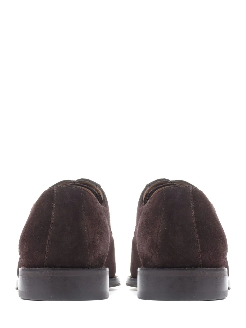 Formele Schoenen|Jones Bootmaker - Normale Pasvorm - - Modieuze leren veterschoenen voor heren Bruin suède