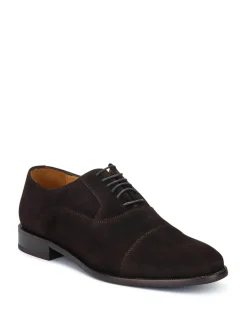 Formele Schoenen|Jones Bootmaker - Normale Pasvorm - - Modieuze leren veterschoenen voor heren Bruin suède