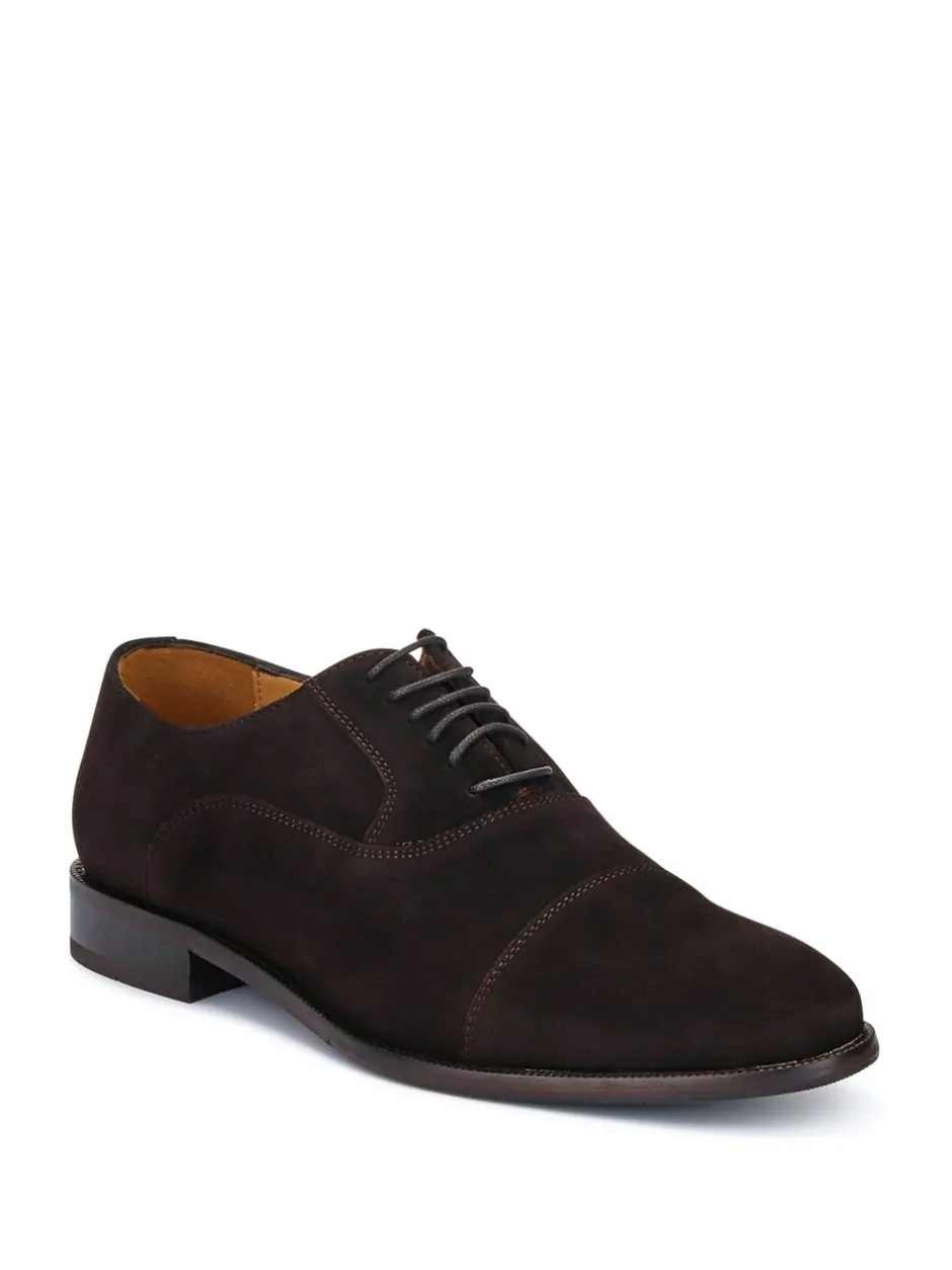 Formele Schoenen|Jones Bootmaker - Normale Pasvorm - - Modieuze leren veterschoenen voor heren Bruin suède