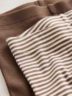 Tops|Sets En Combisets*Next Bruin/Crème Babyccino - Verpakking van 2 tops met lange mouwen en leggings (3mnd-7jr)