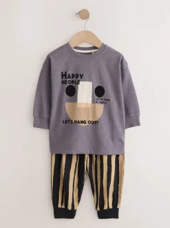 Pyjama's|Nachtkleding En Pyjama's*Next - Verpakking van 3 oversized pyjama's 3 (9mnd -10jr) Bruin/Crème Blij gezicht