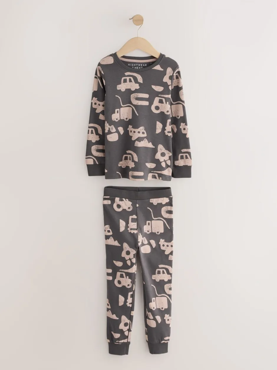 Multipacks|Pyjama's*Next Bruin/Crème Transport - Mini Knusse Pyjama's 3 Set (9mnd-10jr)
