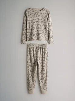 Nachtkleding En Pyjama's|Pyjama's|The Set - verpakking van 4 behaaglijke katoenen jersey pyjama's Bruin/crèmekleurig