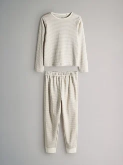 Nachtkleding En Pyjama's|Pyjama's|The Set - verpakking van 4 behaaglijke katoenen jersey pyjama's Bruin/crèmekleurig