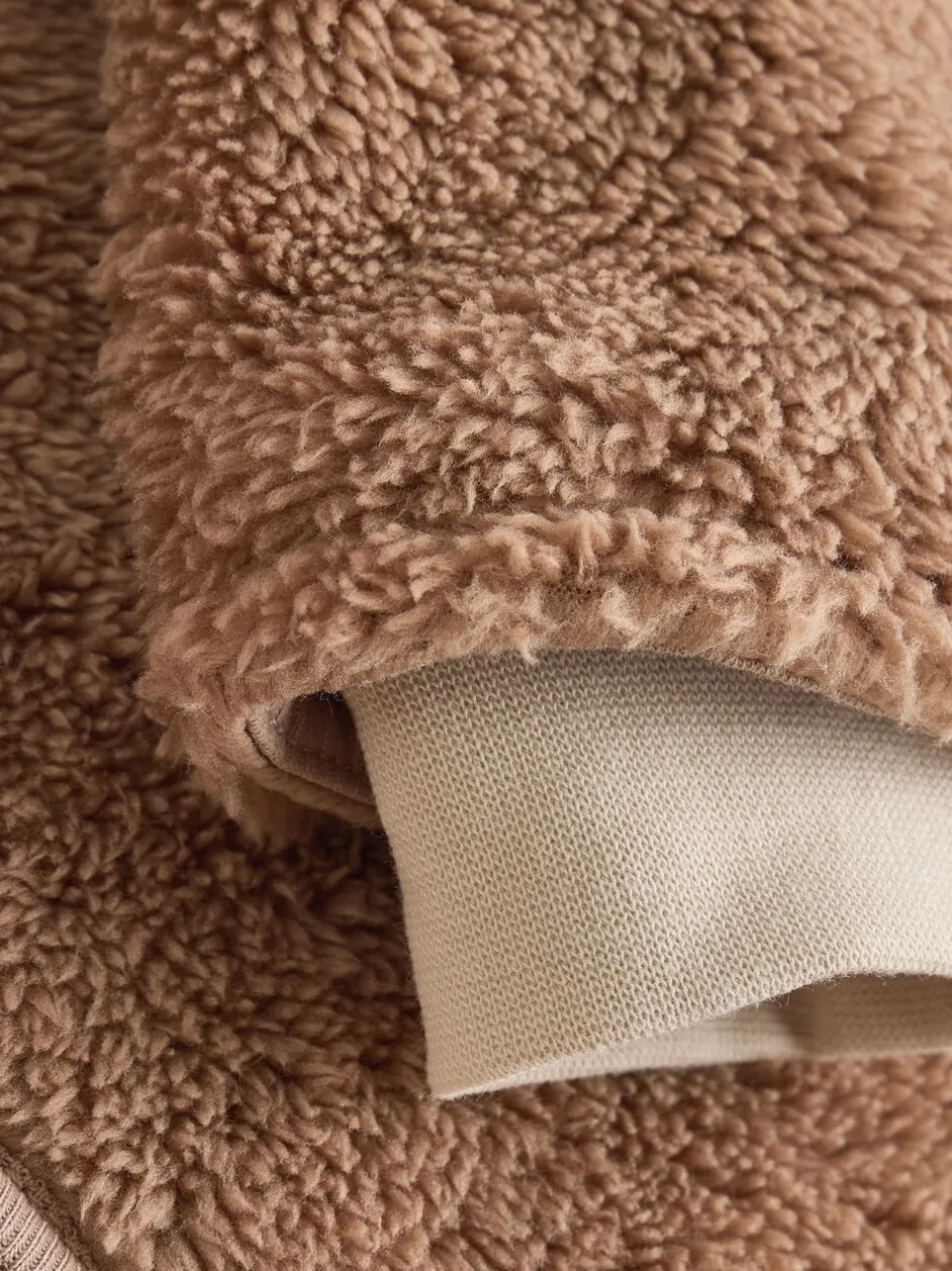 Jassen, Jacks En Kinderwagenpakjes|Jassen En Jacks*Next Bruine Hamish met capuchon - Baby fleece skipak (0-18mnd)