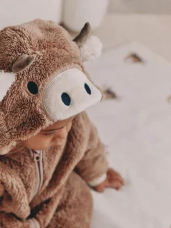 Jassen, Jacks En Kinderwagenpakjes|Jassen En Jacks*Next Bruine Hamish met capuchon - Baby fleece skipak (0-18mnd)
