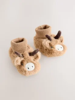 Boots*Next Bruine Hamish The Highland Cow - Baby Sokken Top Boots (0-18mnd)