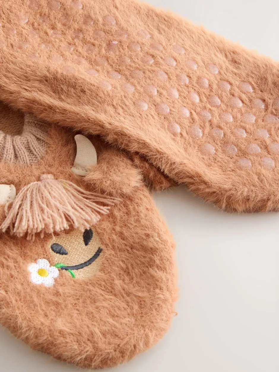 Sokken En Panty's*Next - 1 Paar pantoffel-footsies Bruine Hamish The Highland Cow