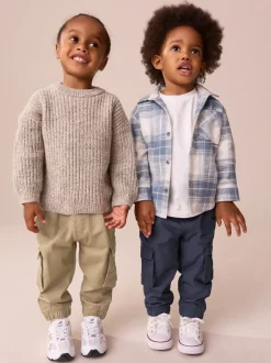 Broeken En Chino's*Next Bruin/marineblauw - Cargobroek 2 Pack (3mnd-7jr)