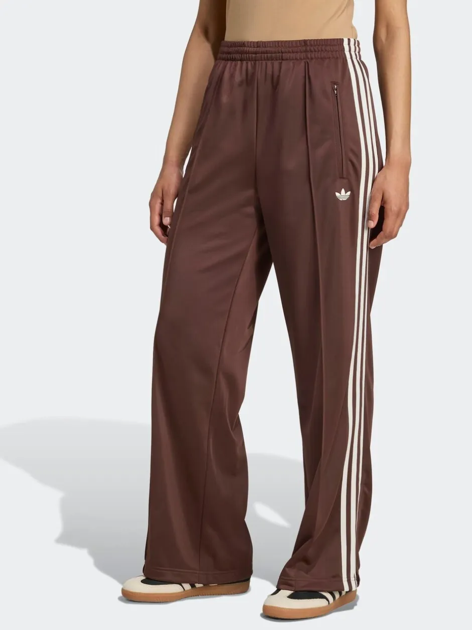 Sportkleding|Broeken*adidas originals Bruin/wit - Firebird ruimvallende Broek