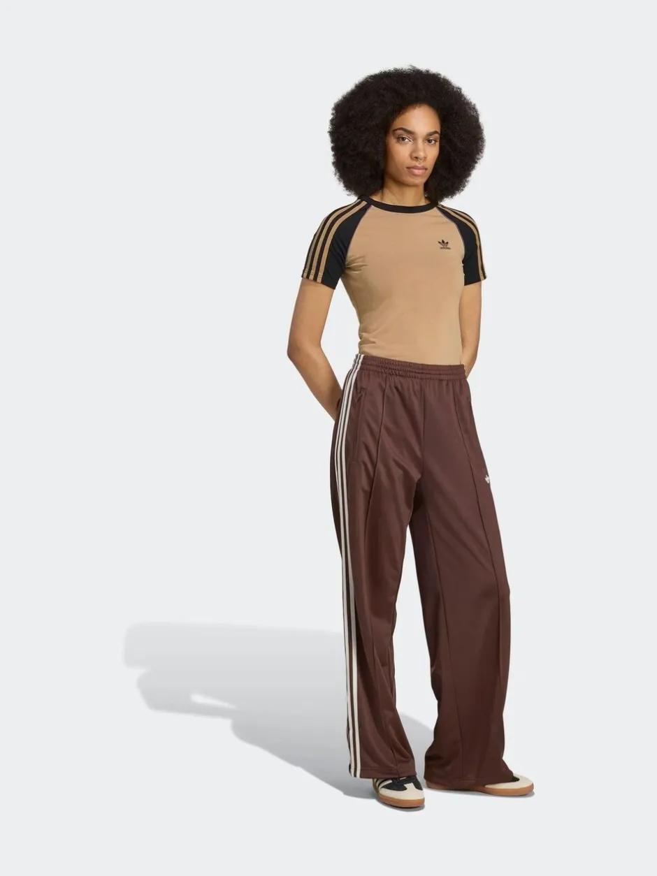 Sportkleding|Broeken*adidas originals Bruin/wit - Firebird ruimvallende Broek