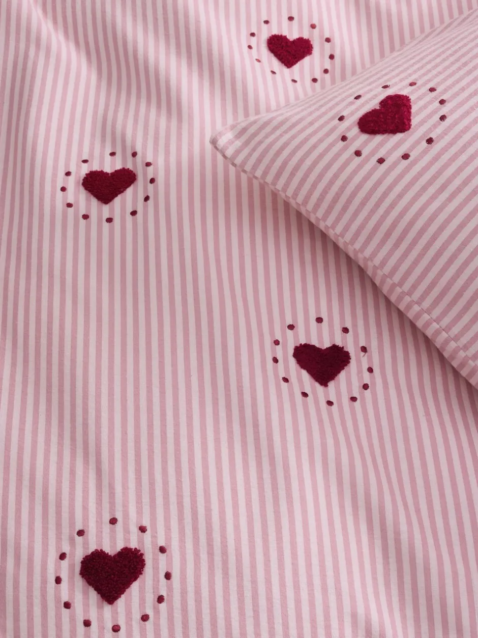 Beddengoedsets En Dekbedovertrekken*Next Brushed Cotton Tufted Heart Duvet Cover and Pillowcase Set