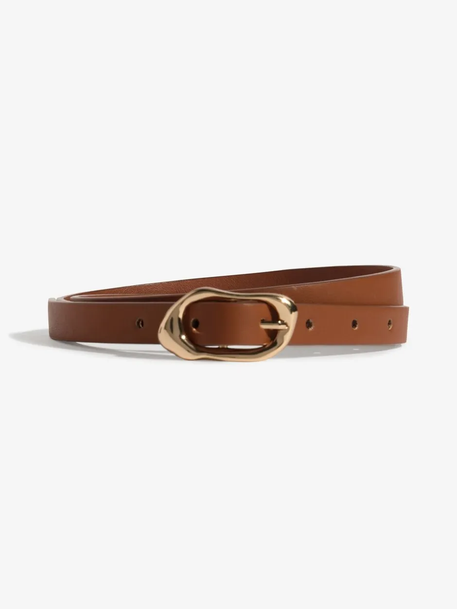 Ceintuurs|Lipsy Burgundy, Tan & Cream - Skinny Belts 3 Pack Burgundy, Tan & Cream