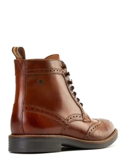 Formele Schoenen|Base London - Bristol Brogue Boot Burnt Tan Brown