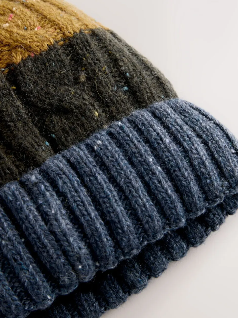 Mutsen, Sjaals En Handschoenen|Next - Muts met pompon Cable Knit Stripe