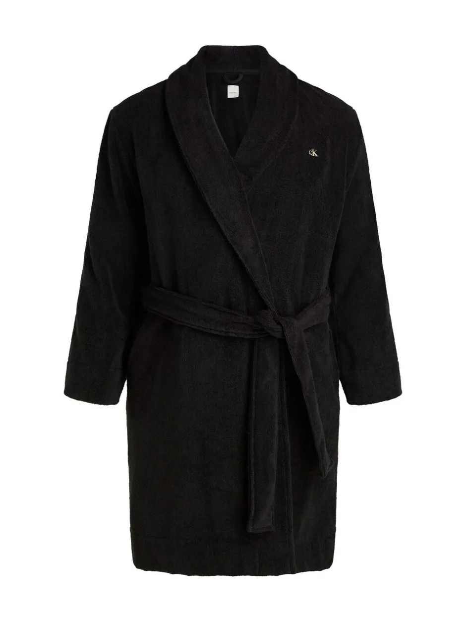 Kamerjassen En Badjassen|Calvin Klein 100% Cotton Terry Robe