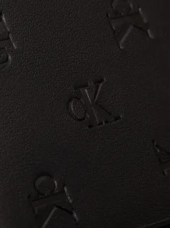 Portemonnees|Calvin Klein leren tweedelige portemonnee met reliëf