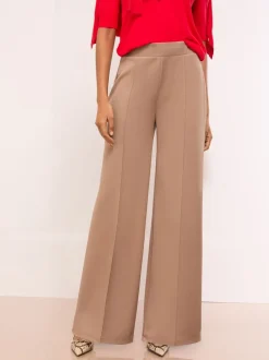 Broeken|Lipsy Camel - - Broek met wijde pijpen en hoge taille